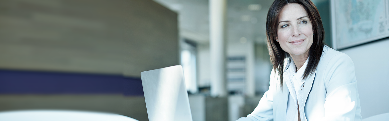 Female doctor on laptop